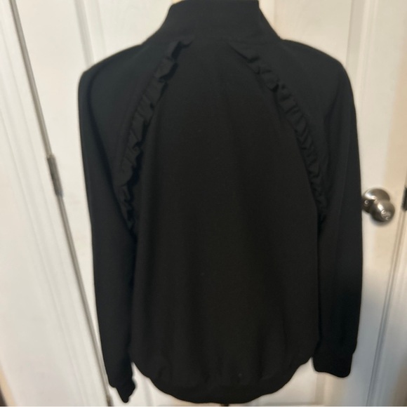 A New Day black ruffle bomber style jacket blazer L - Picture 4 of 8